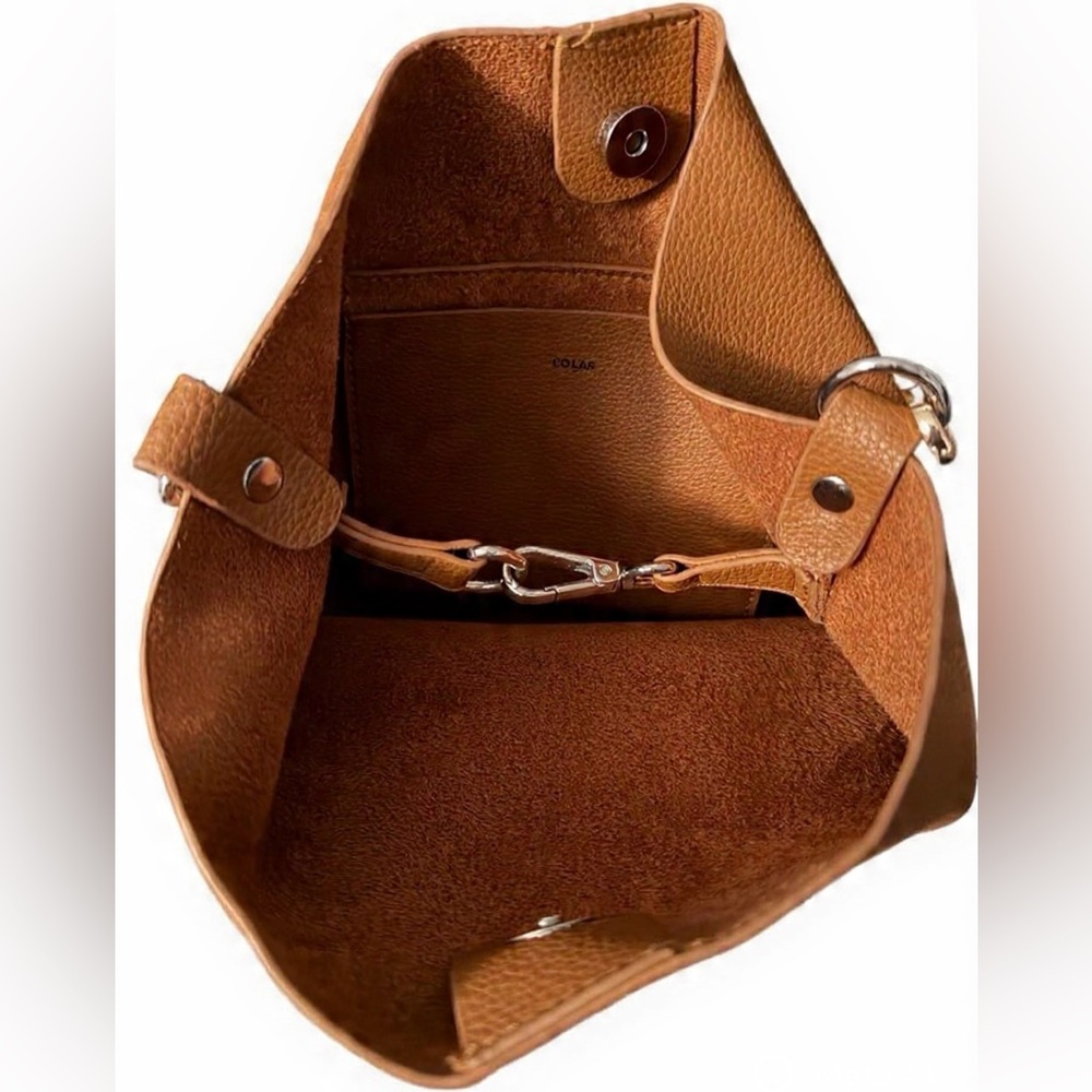 NWOT- COLAB Bucket Purse- Brown/ Camel - Picture 2 of 6